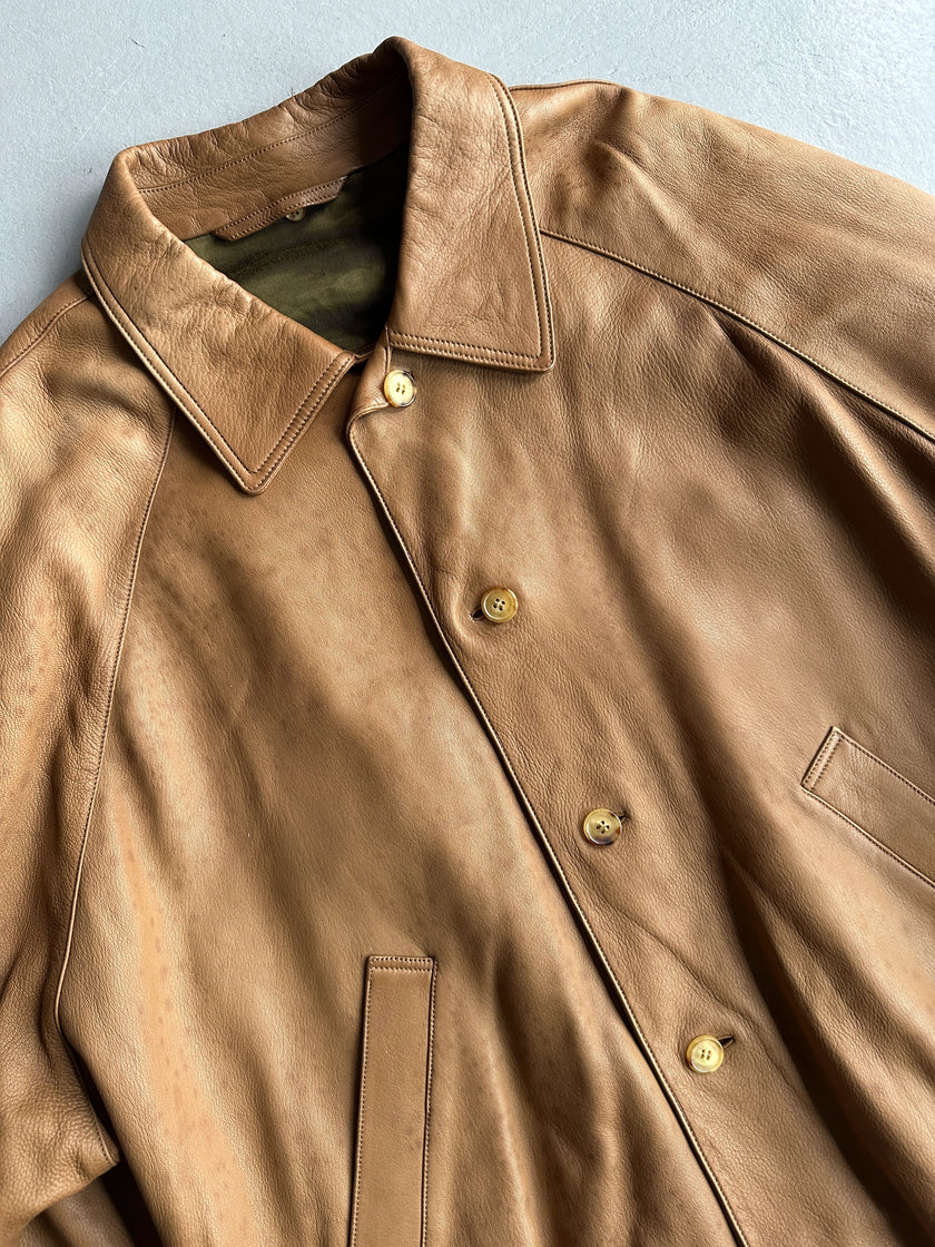 LOEWE - 1990s SOFT LEATHER BOMBER JACKET