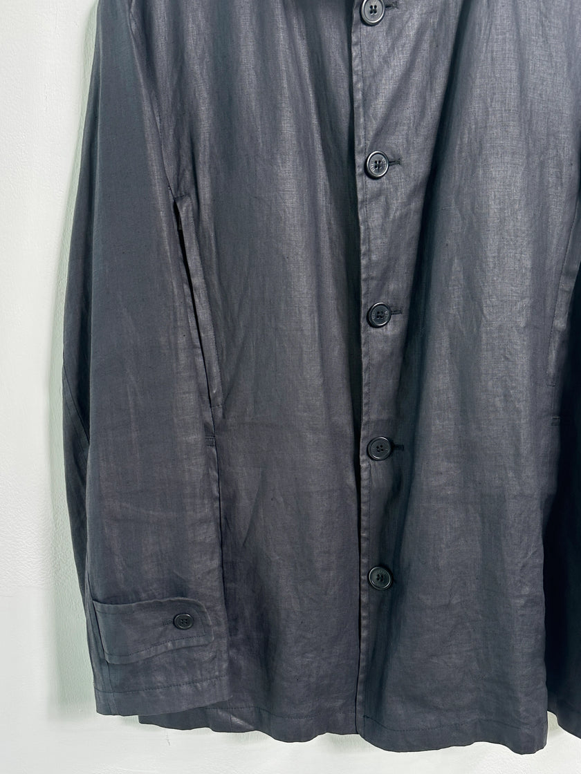 ITALIAN LABEL - 1990s COATED LINEN JACKET