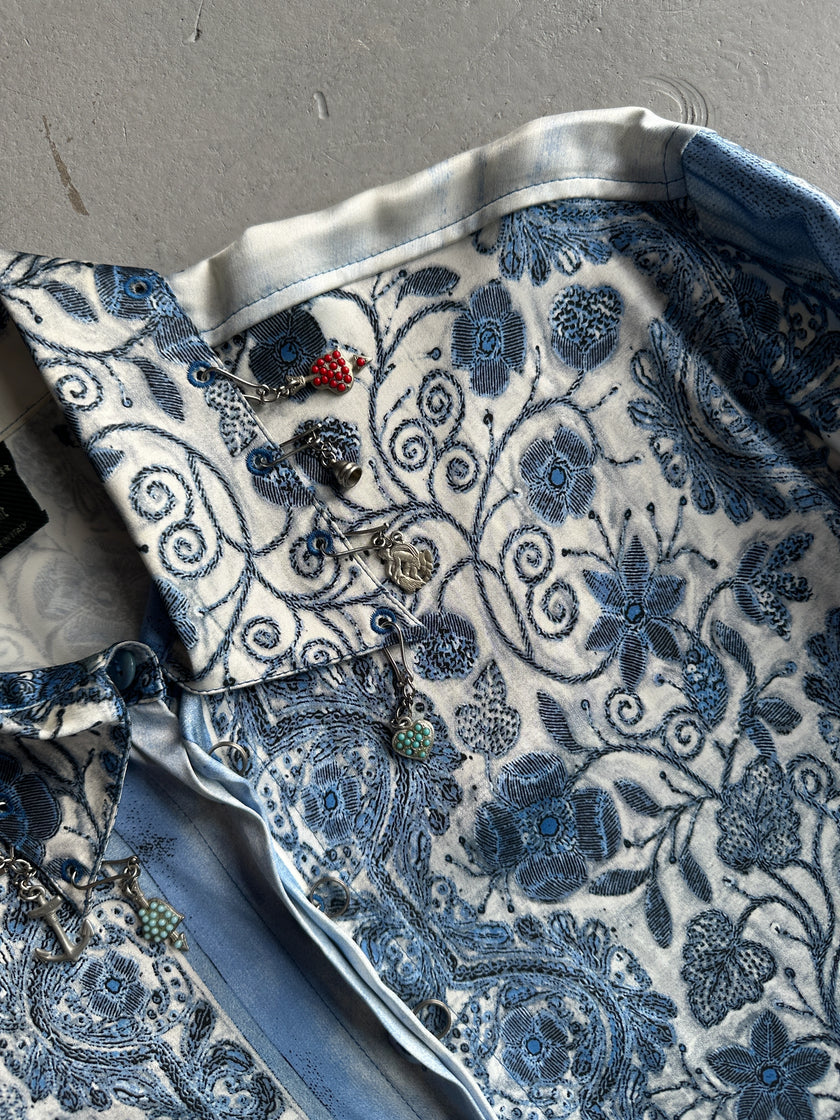 JEAN PAUL GAULTIER - S/S 2003 MATADOR ROSARY BIJOU METAL CHARM LONG SLEEVE SHIRT