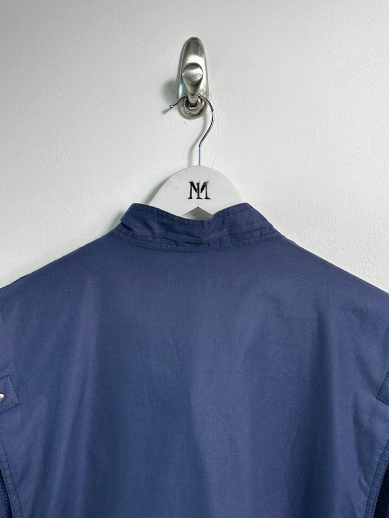 1980s BOMBER JACKET WITH CROCHET PANEL INSERTS