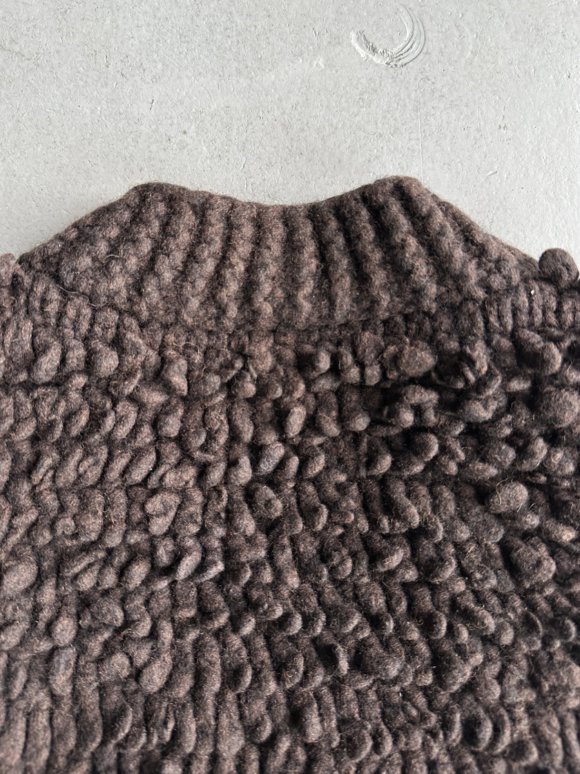 SONIA RYKIEL - 2000s OPEN FRONT CHUNKY KNIT VEST