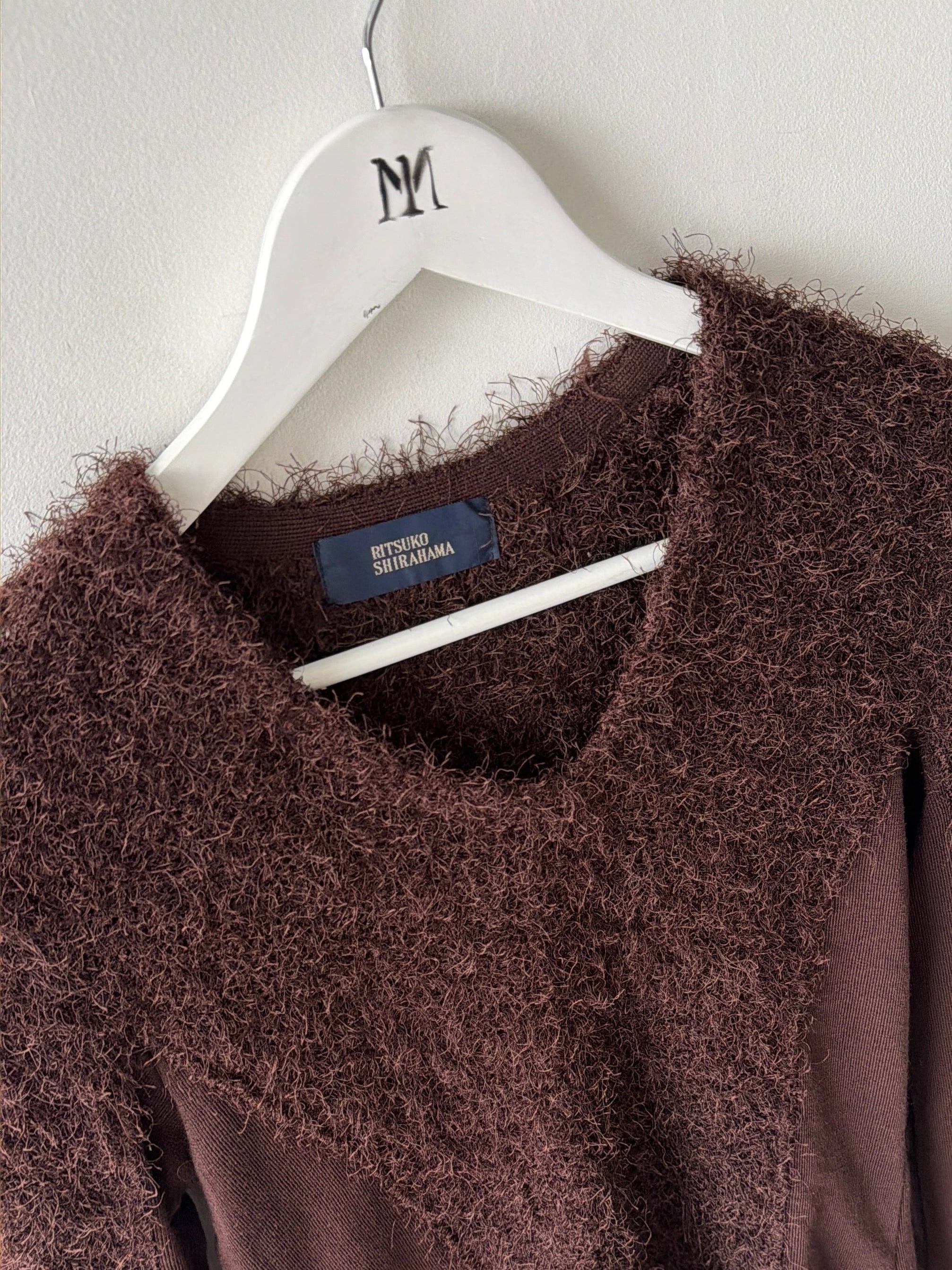 RITSUKO SHIRAHAMA - 1990s 2 PIECES SET WITH SHAGGY TOP