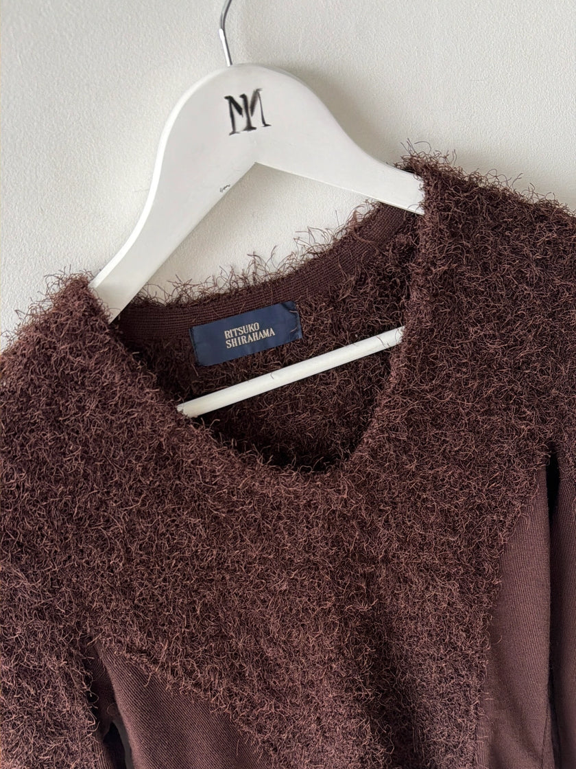 RITSUKO SHIRAHAMA - 1990s 2 PIECES SET WITH SHAGGY TOP