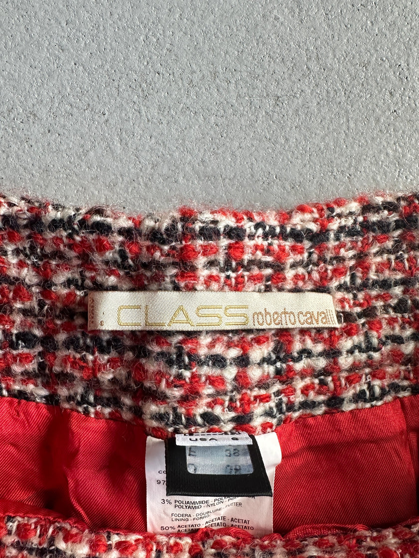 ROBERTO CAVALLI - F/W 2008 TWEED PLEATED SKIRT