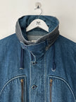 BONEVILLE BY MASSIMO OSTI - 1980s OVERSIZED DENIM BOMBER JACKET