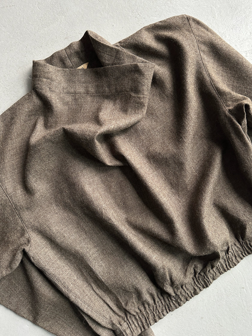 PLANTATION ISSEY MIYAKE - 1980s DRAPED COLLAR BOXY FIT BLOUSE