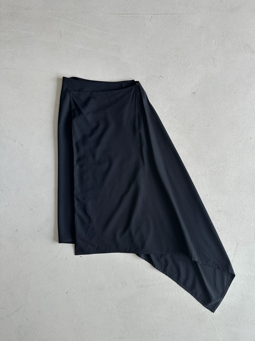 YOHJI YAMAMOTO Y's - A/W 2007 ASYMMETRICAL WRAP SKIRT PANEL