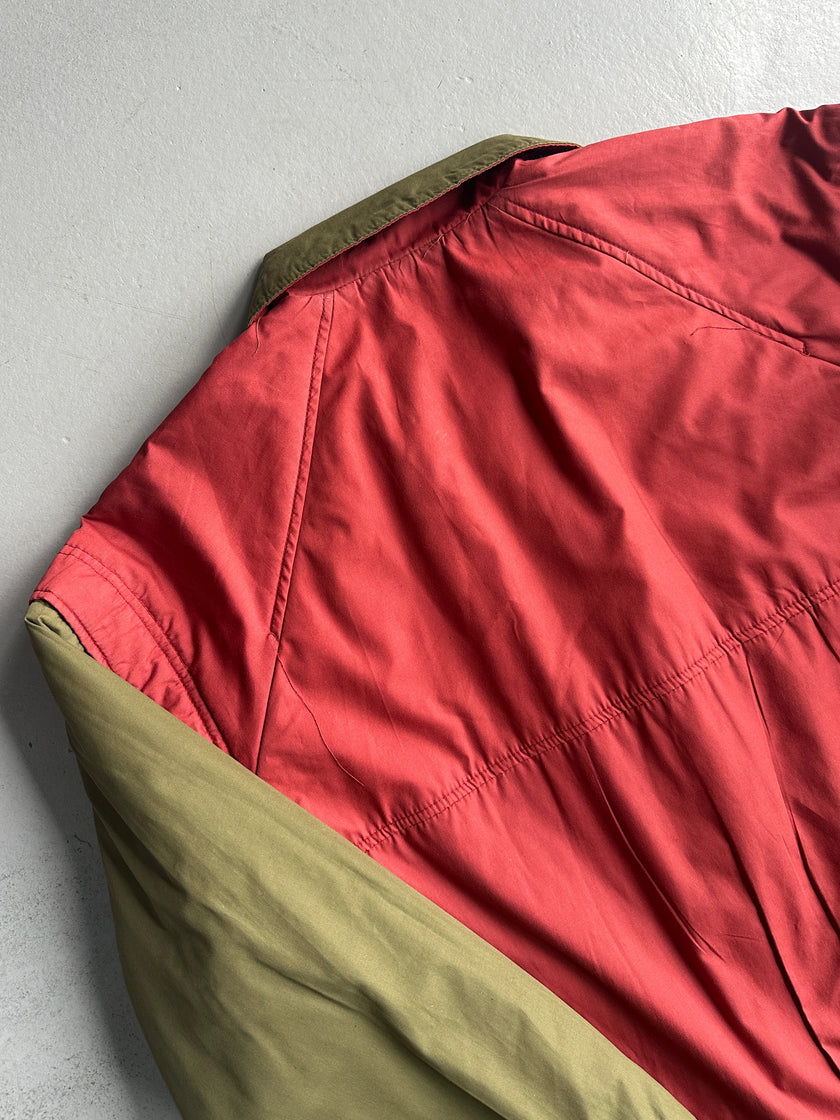 YVES SAINT LAURENT - 1980s 2 IN 1 REVERSIBLE BOMBER JACKET WITH ZIP AT COLLAR