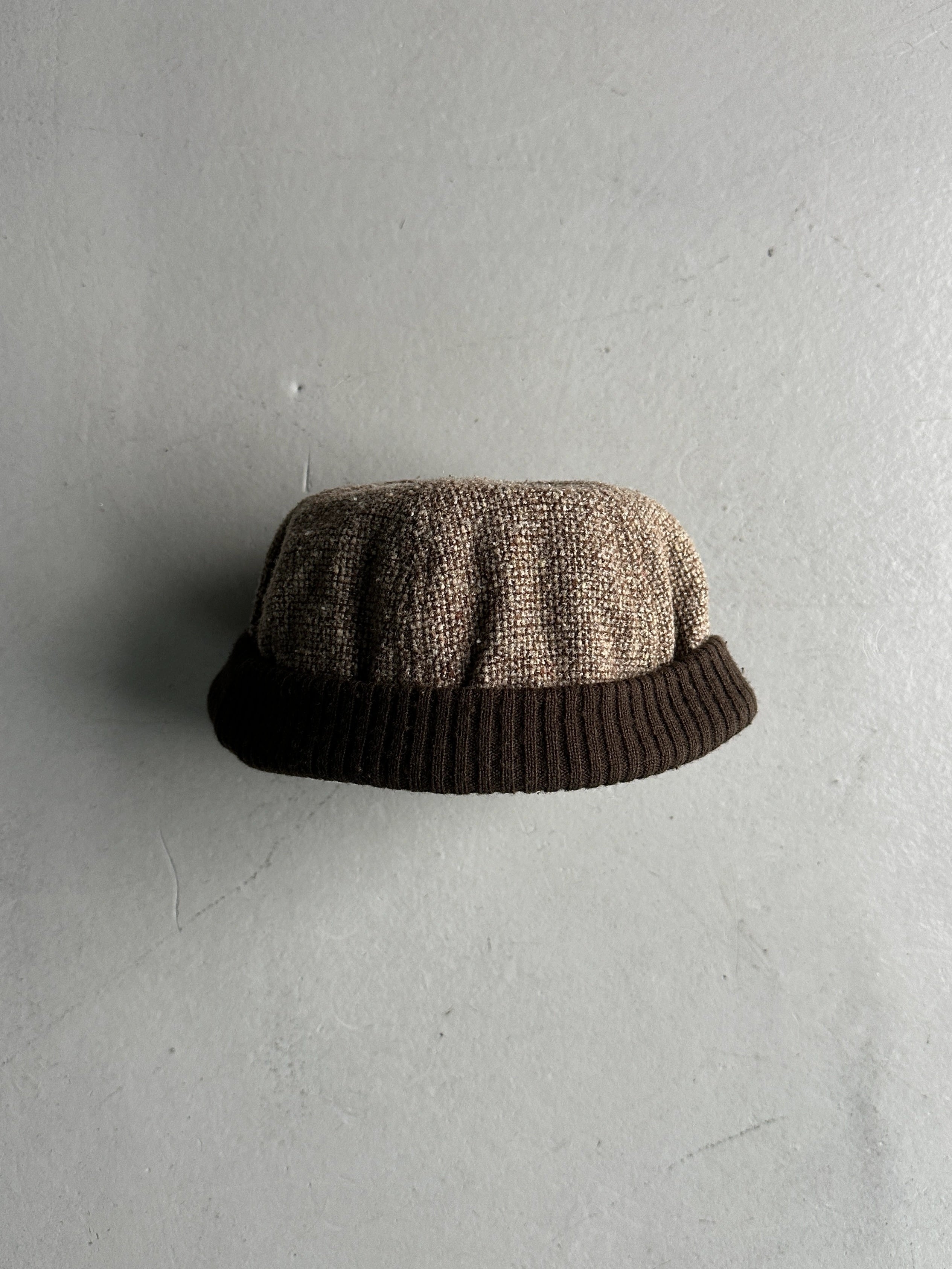 ARMANI JEANS - 1990s TWEED BEANIE HAT