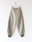 ARMANI – 1980s SAMPLE QUILTED JACKET & PANTS SET WITH FAUX FUR COLLAR