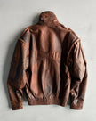 1980s LEATHER AVIATOR BOMBER JACKET