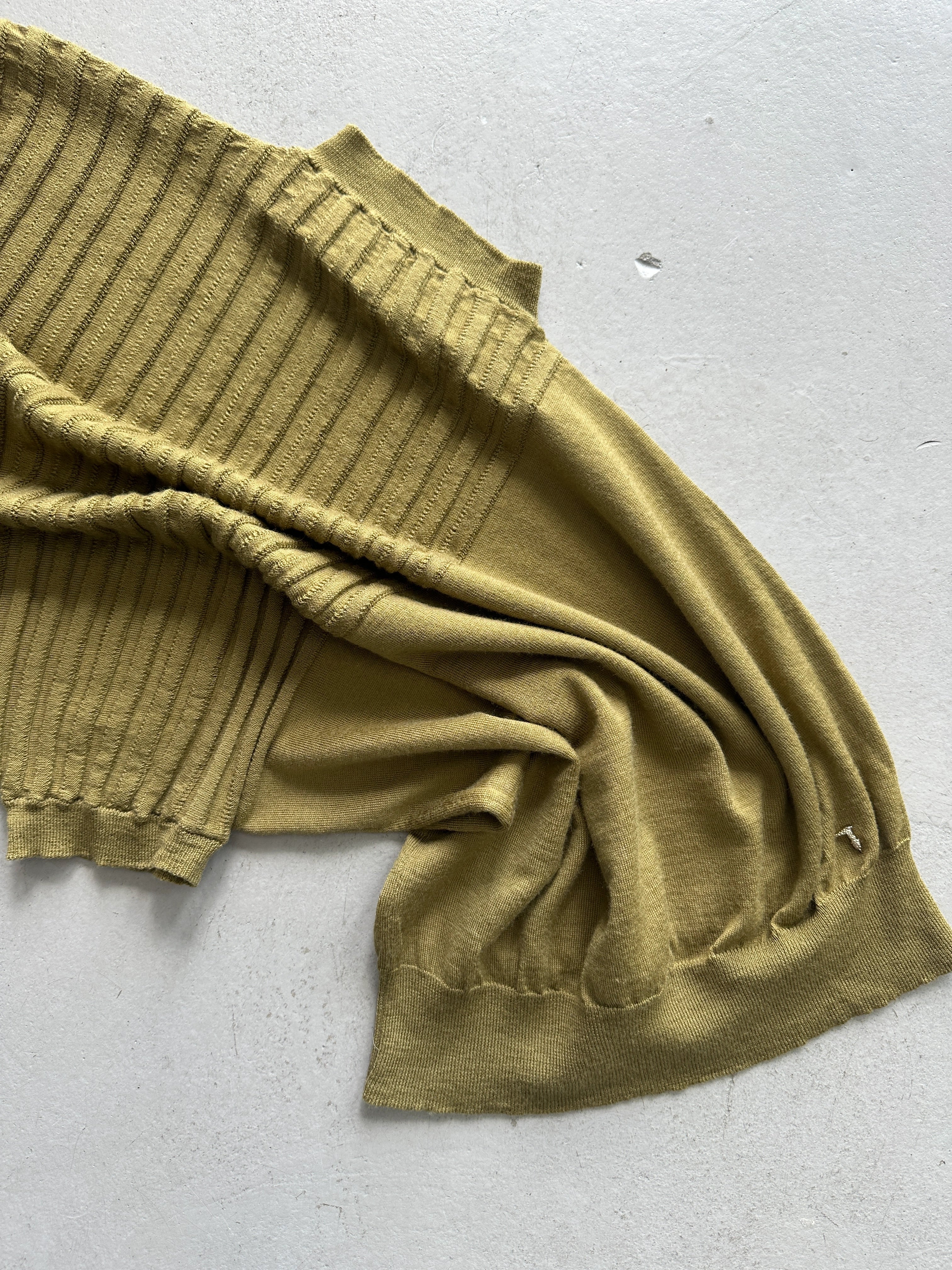 TRUSSARDI - 2000s SHOULDER OFF KNIT TOP