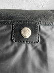 YOHJI YAMAMOTO Y'SACCS - late 1990s-2000s NYLON MESSENGER BAG WITH LEATHER FRONT PANEL