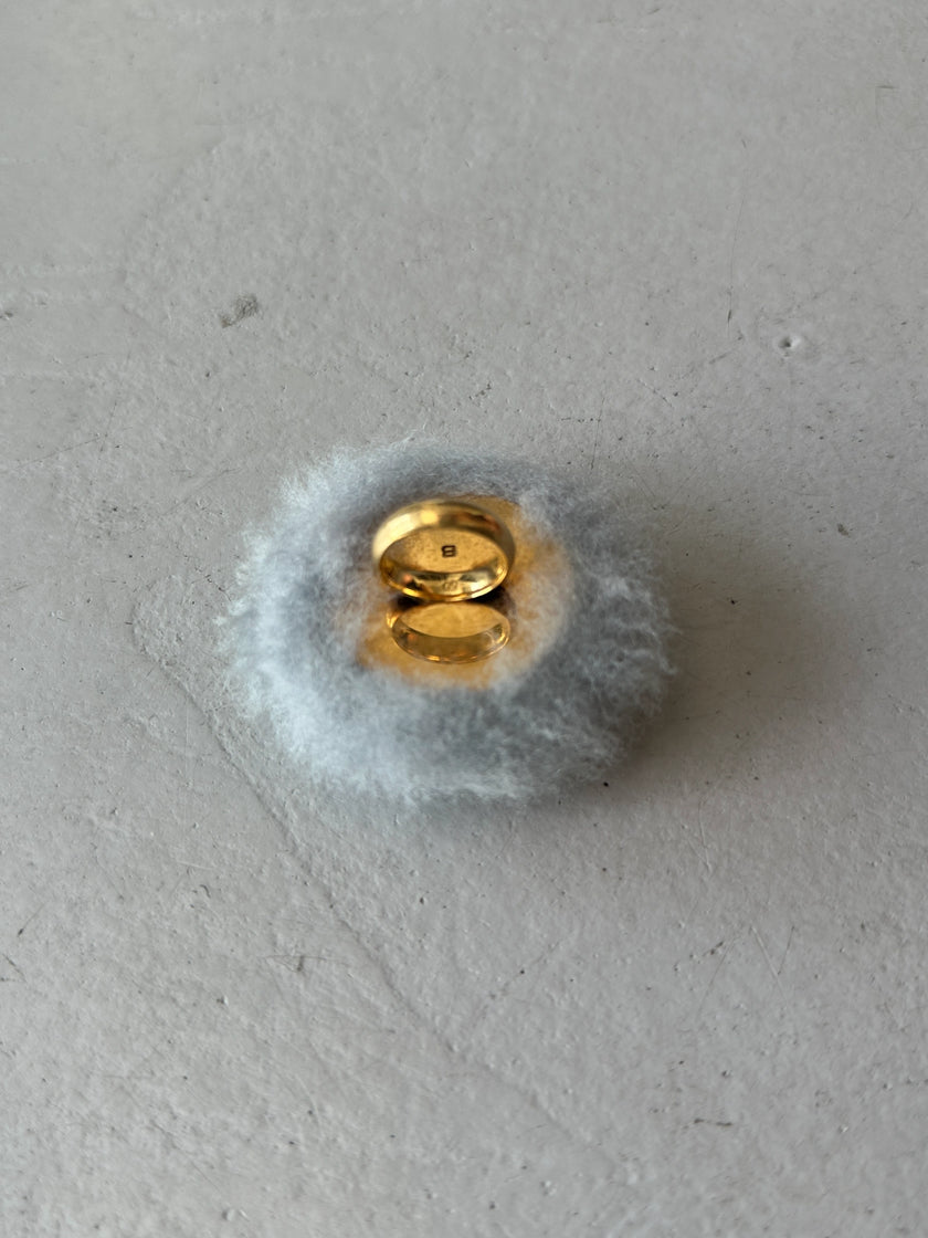 BALENCIAGA - S/S 2021 FAUX FUR  POM POM BUTTON RING