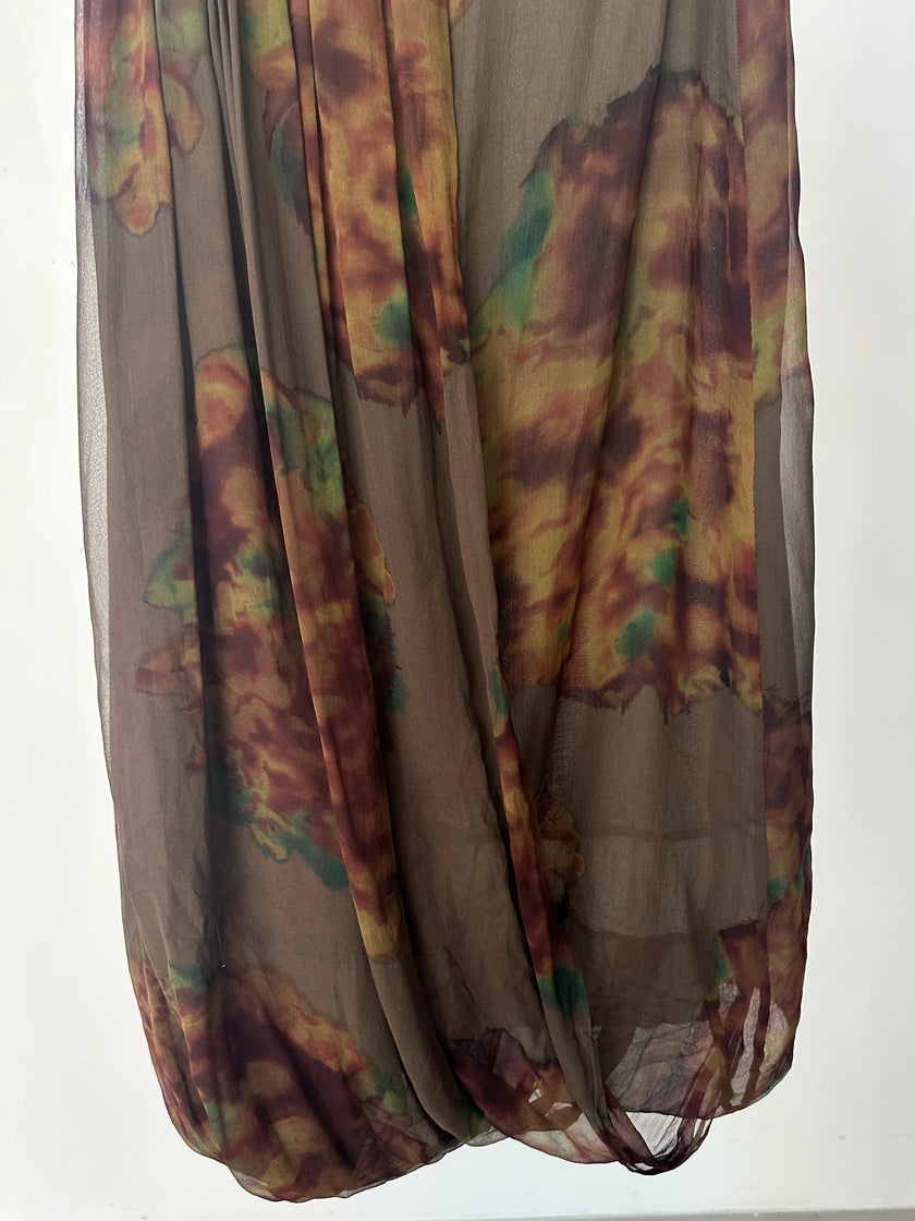 DRIES VAN NOTEN - 2000s PLEATED SILK SKIRT