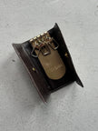 YVES SAINT LAURENT - 1980s LEATHER KEY HOLDER