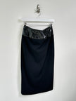 JEAN PAUL GAULTIER - A/W 1995 SAMPLE LONGUETTE SKIRT WITH LEATHER WAISTBAND