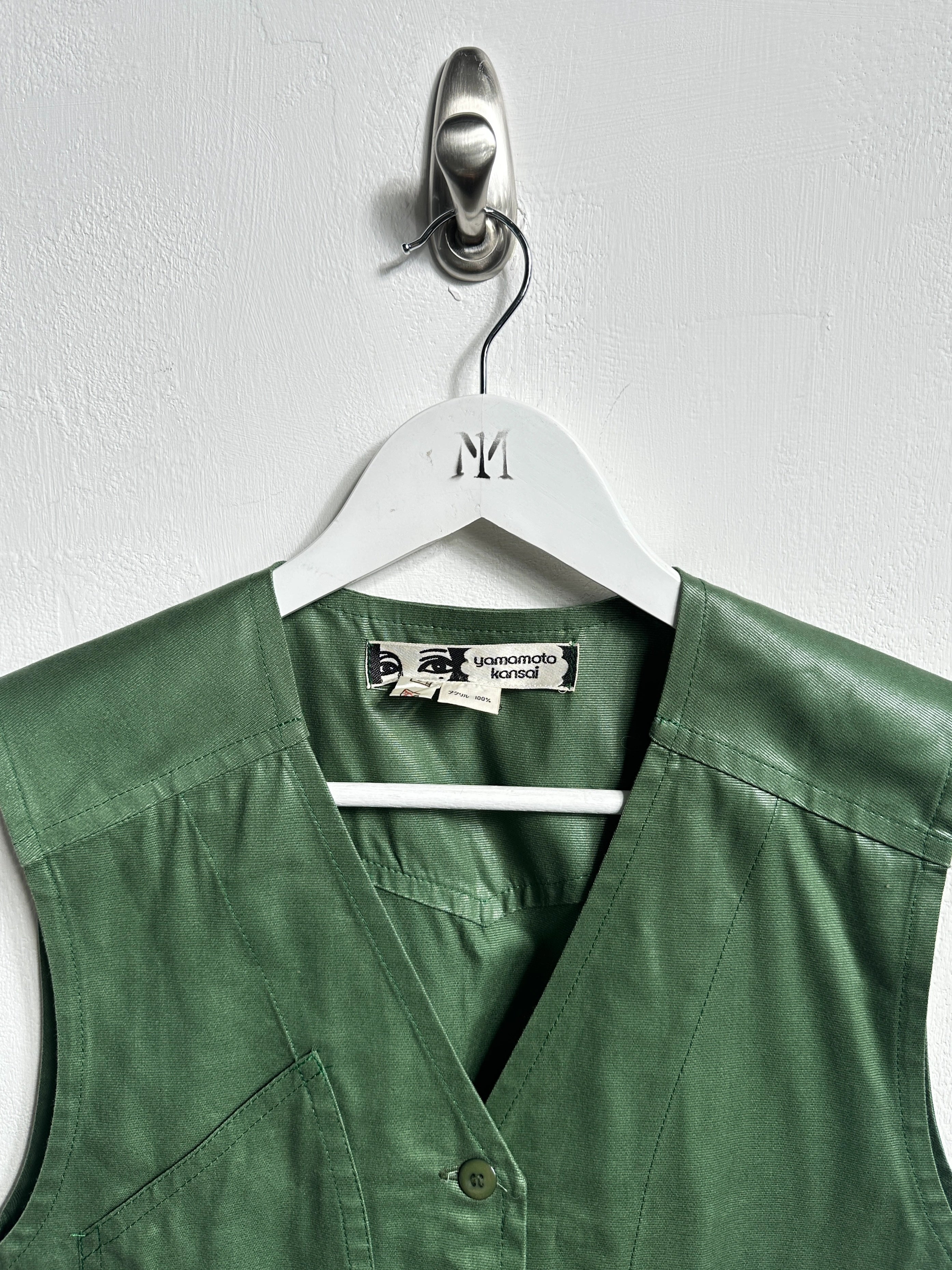 KANSAI YAMAMOTO - late 1970s TWO PIECE SET WITH WAISTCOAT AND HIGH WAIST TROUSERS