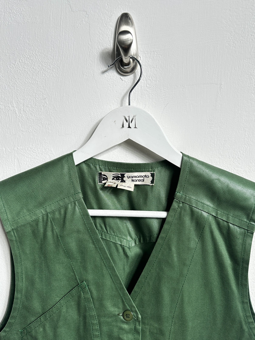 KANSAI YAMAMOTO - late 1970s TWO PIECE SET WITH WAISTCOAT AND HIGH WAIST TROUSERS