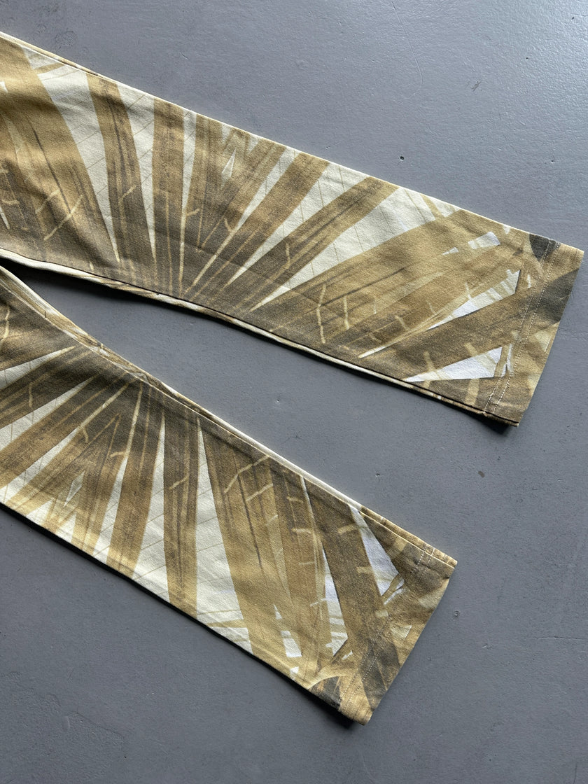 JUST CAVALLI - 2000s HIGH WAIST ABSTRACT PRINT TROUSERS