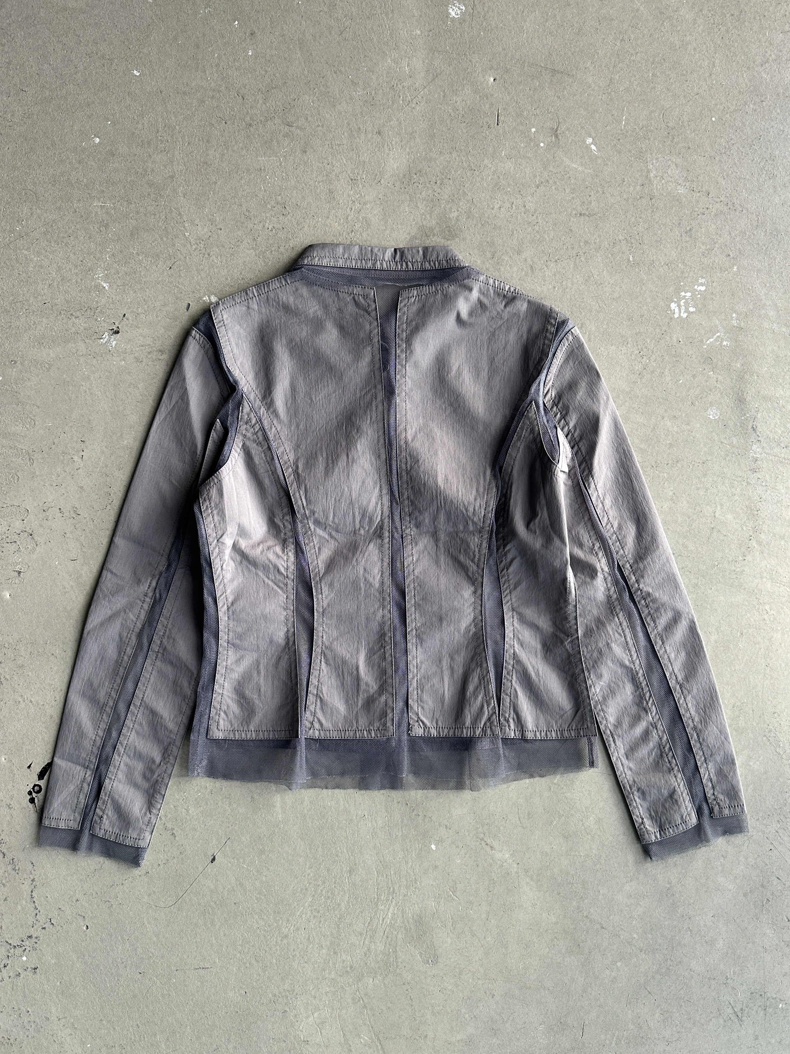 HIROKO KOSHINO BIS - 2000s TEXTURED PART CYBER MESH JACKET