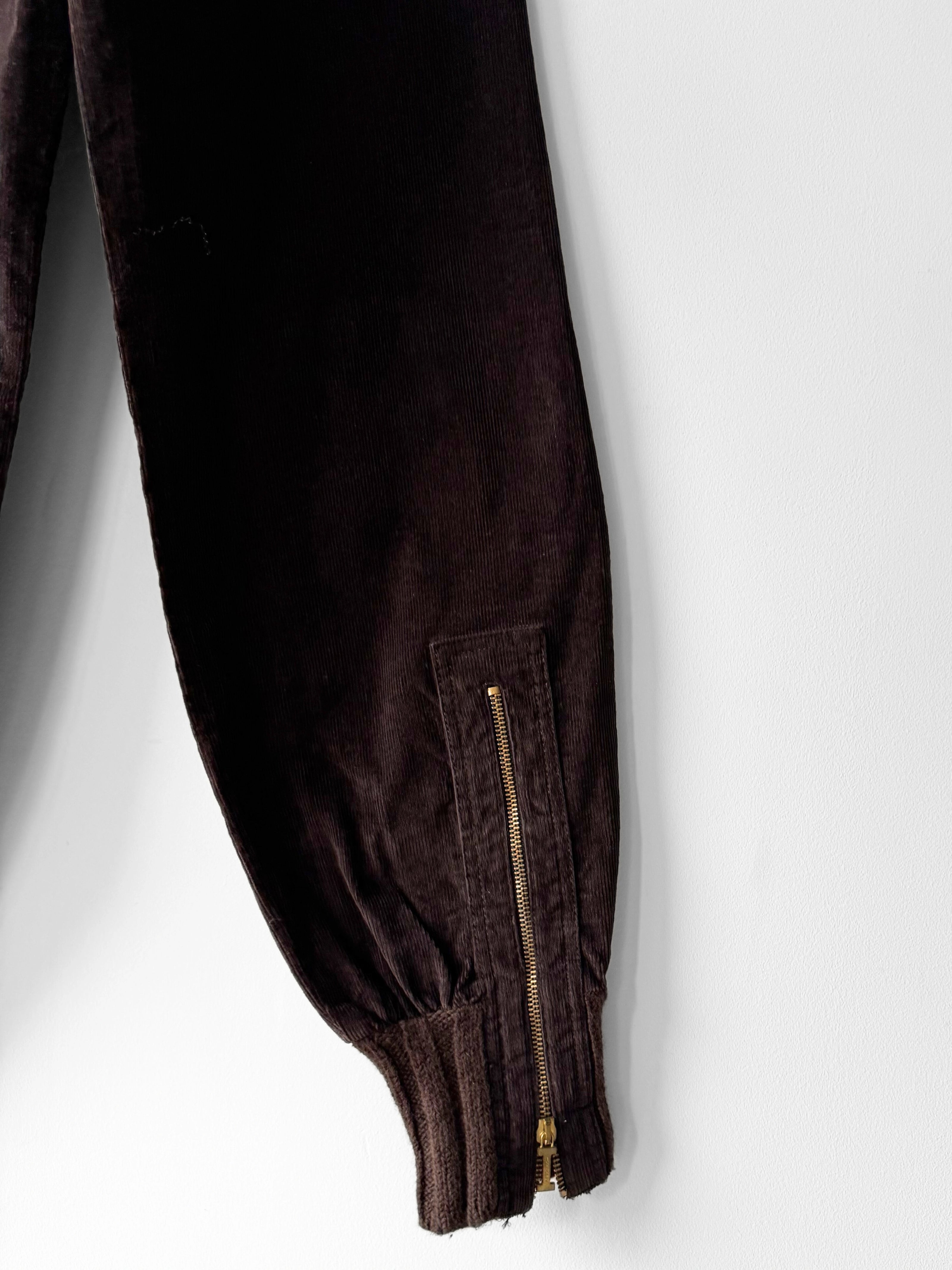 ICEBERG - early 2000s CORDUROY TROUSERS WITH KNIT CUFFS