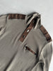1990s KNIT PULLOVER WITH SUEDE DETAILS