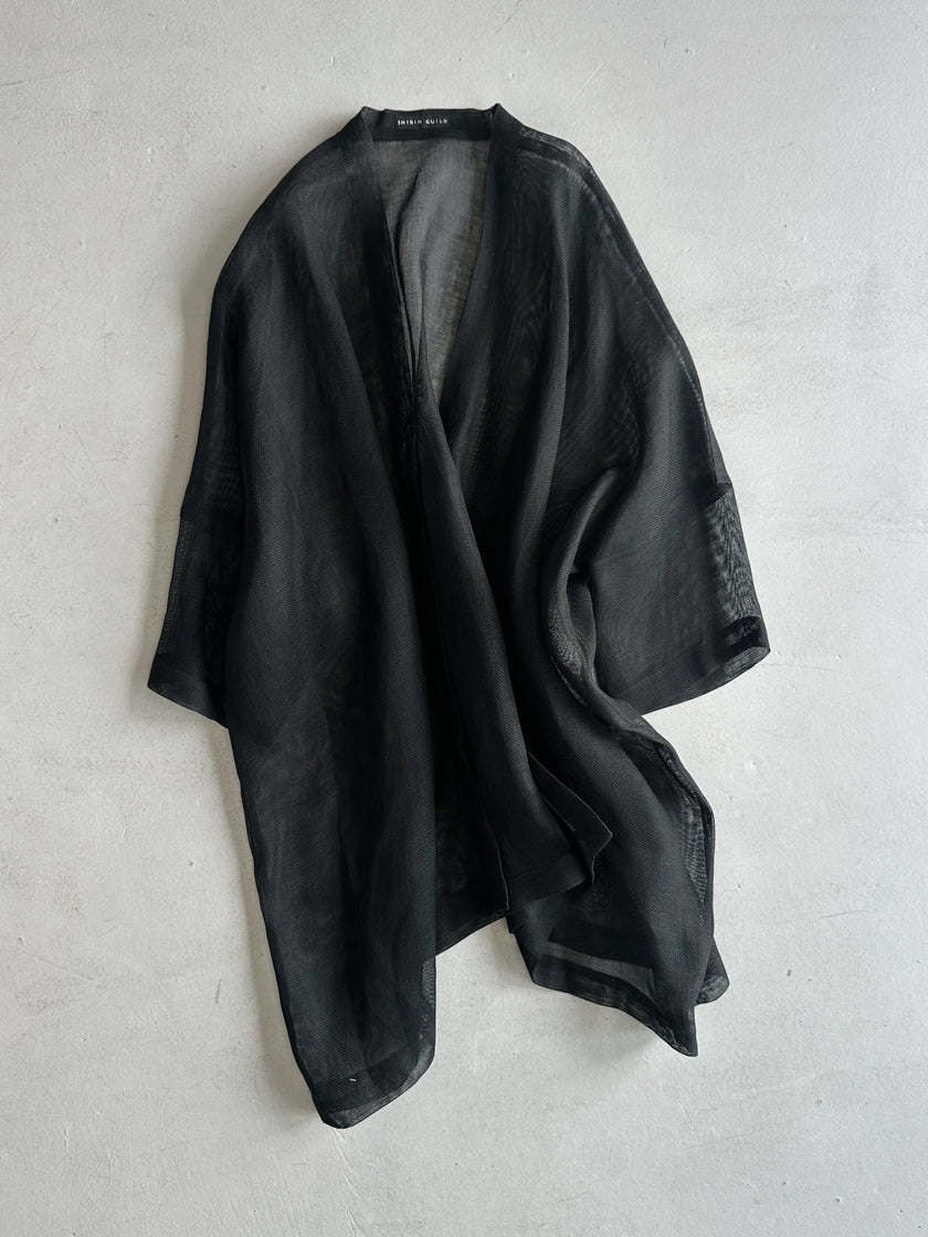SHIRIN GUILD - 1990s CRISP MESH OPEN KIMONO