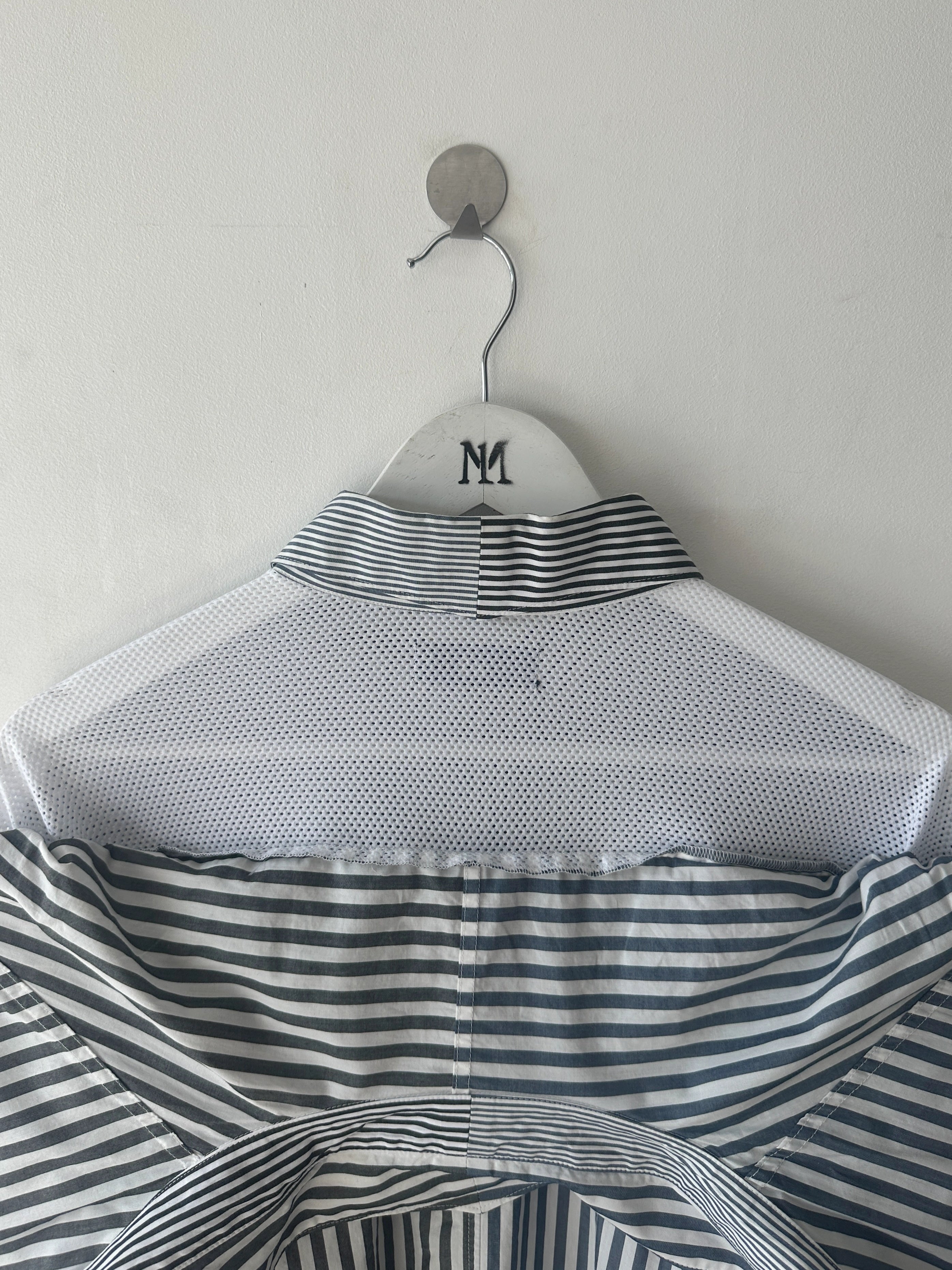 YOHJI YAMAMOTO Y'S - late 2000s DOUBLE LAYER SHORT SLEEVE SHIRT