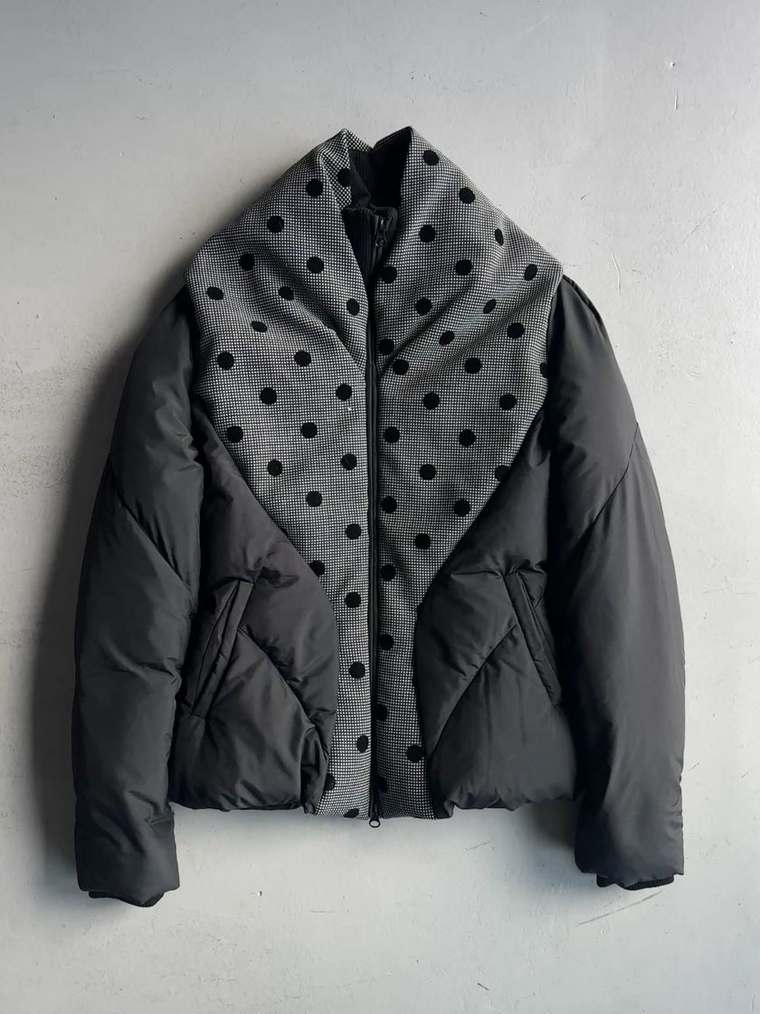 ANTONIO MARRAS - early 2000s PADDED JACKET WITH FLOCKED DOT DETAILING