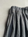 ISSEY MIYAKE PLANTATION - 1990s CRISP PLEATS DUAL COLOUR DENIM SKIRT