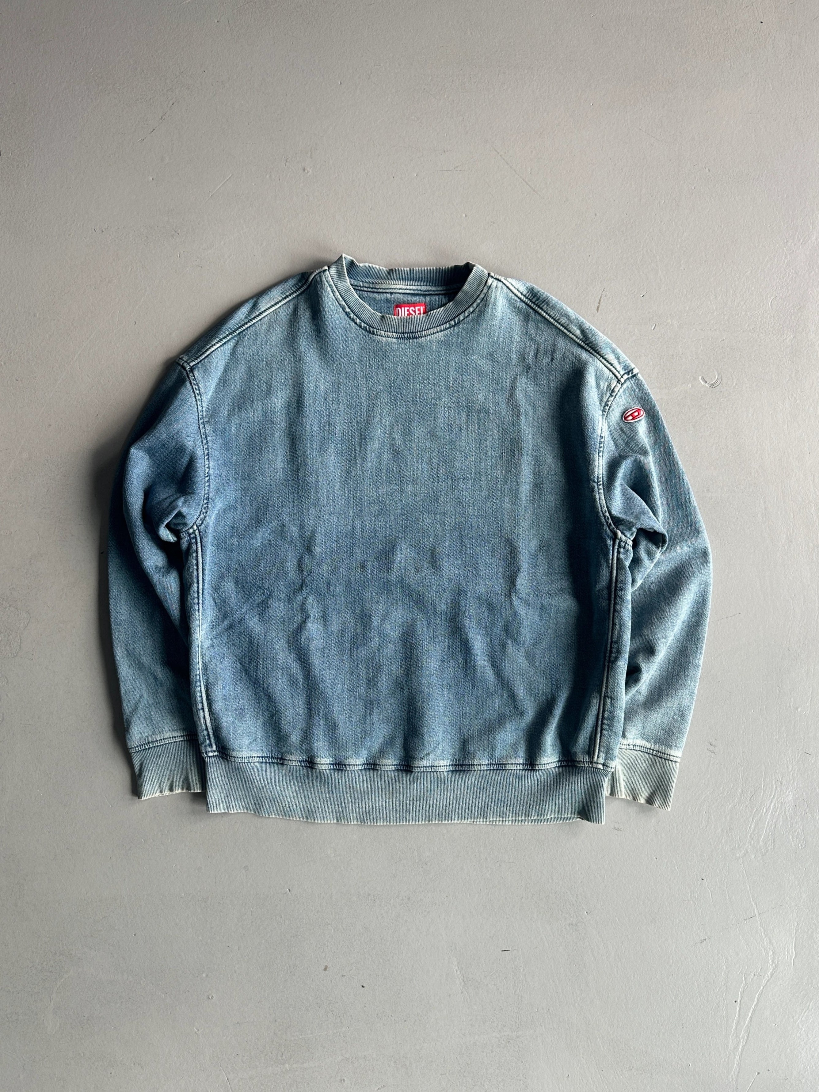 DIESEL - 2000s DENIM LOOK CREWNECK SWEATER