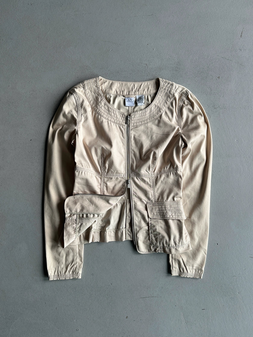 ARMANI EXCHANGE - 1990s TWO WAY ZIP LIGHT JACKET