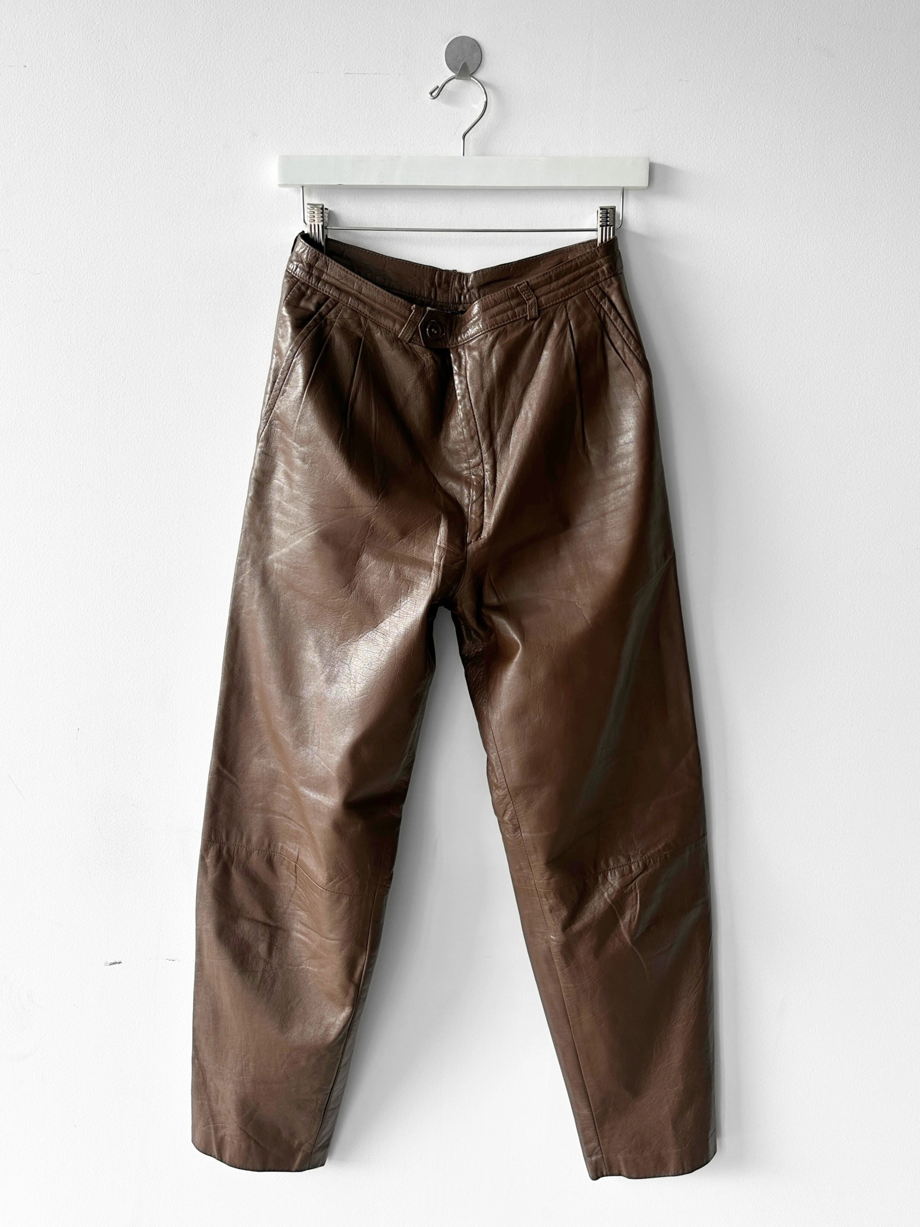 1980s BALLOON FIT LEATHER TROUSERS
