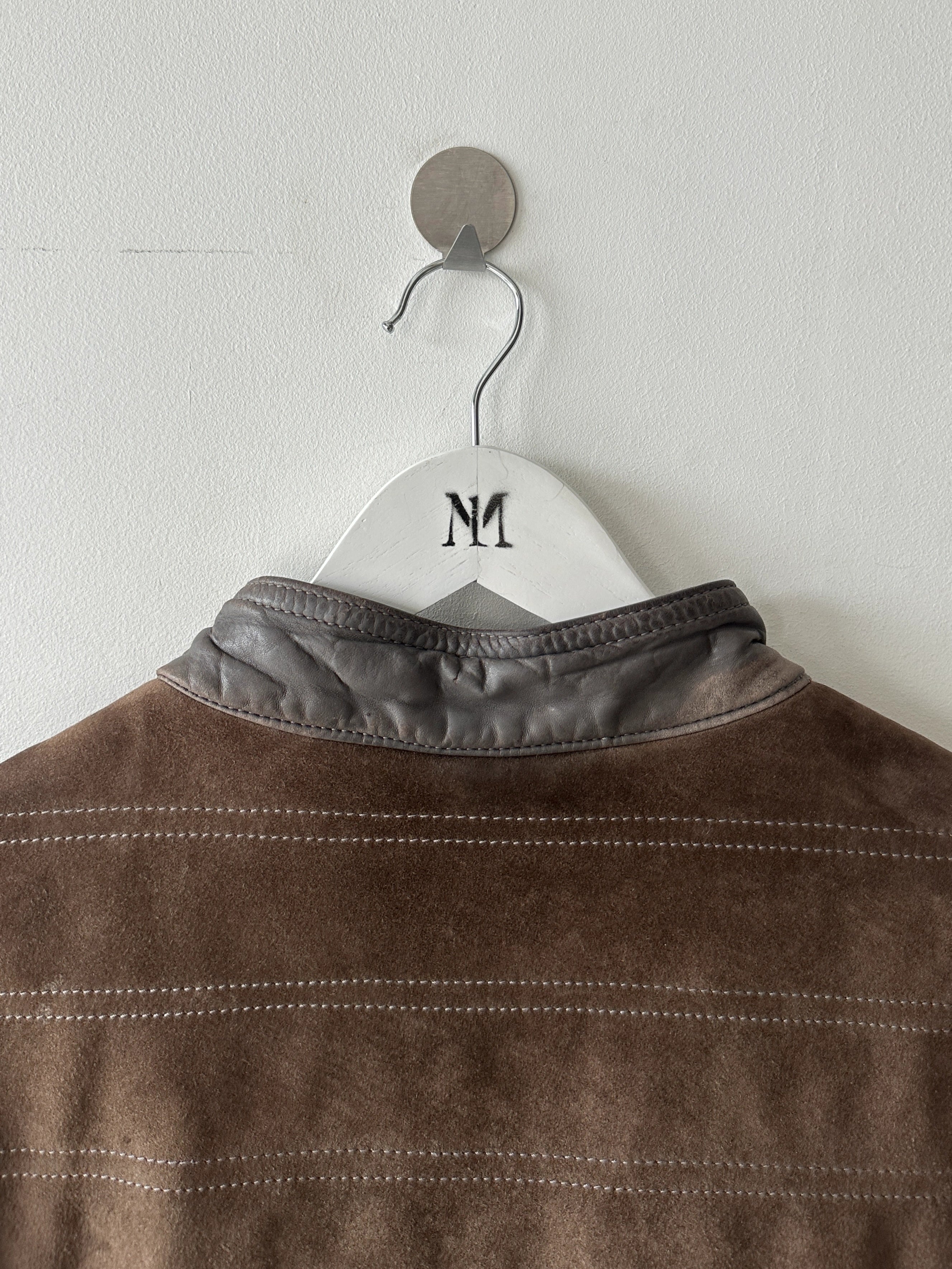 SPANISH LABEL 1980s PANELED LEATHER JACKET