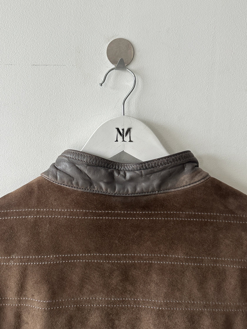 SPANISH LABEL 1980s PANELED LEATHER JACKET