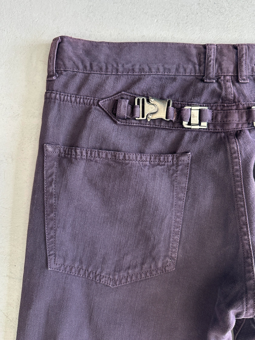 JUST CAVALLI - 2000s BACK BUCKLE JEANS TROUSERS