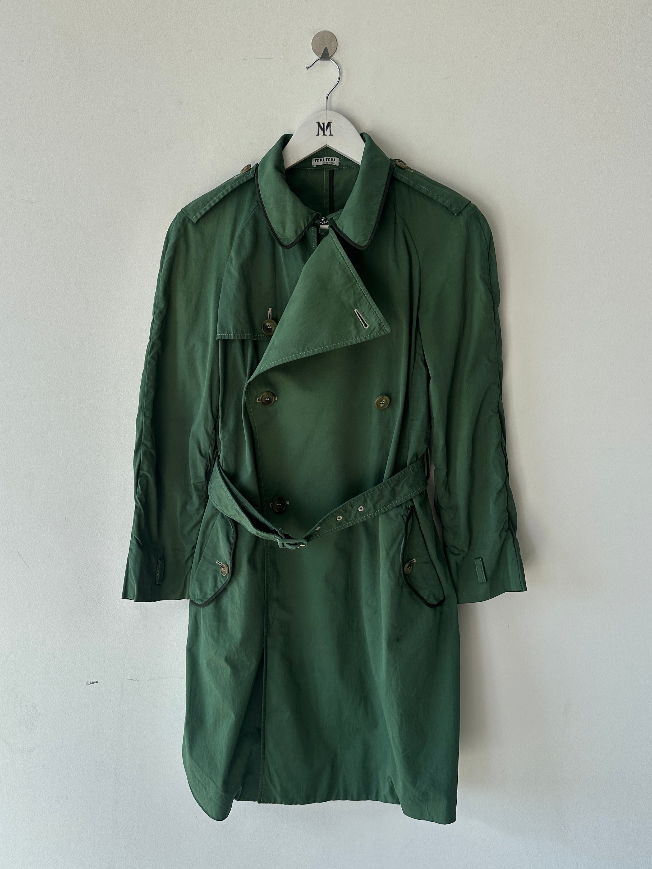 MIU MIU - early 2000s DOUBLE BREASTED TRENCH COAT