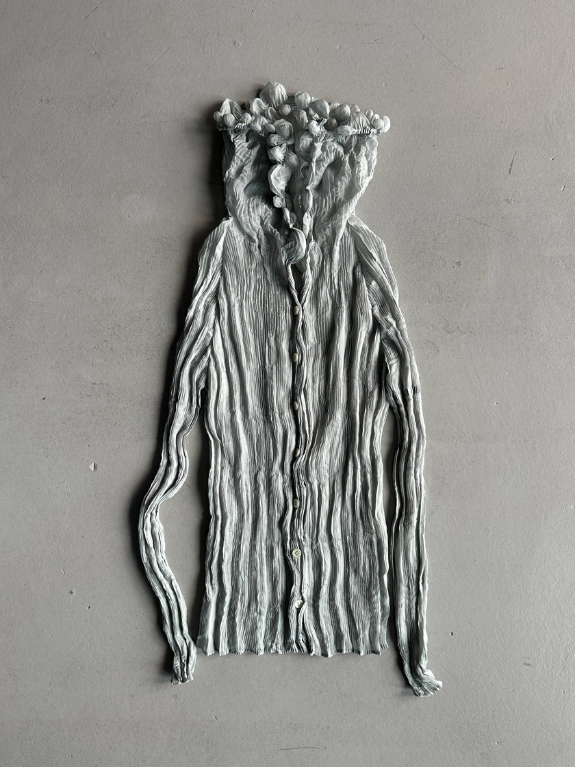 ISSEY MIYAKE - F/W 2000 BUBBLE PLEATED BUTTONED BLOUSE