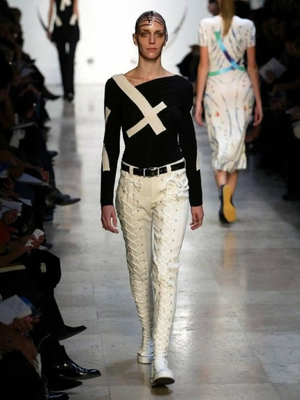ISSEY MIYAKE - S/S 2004 LACED FRONT TROUSERS