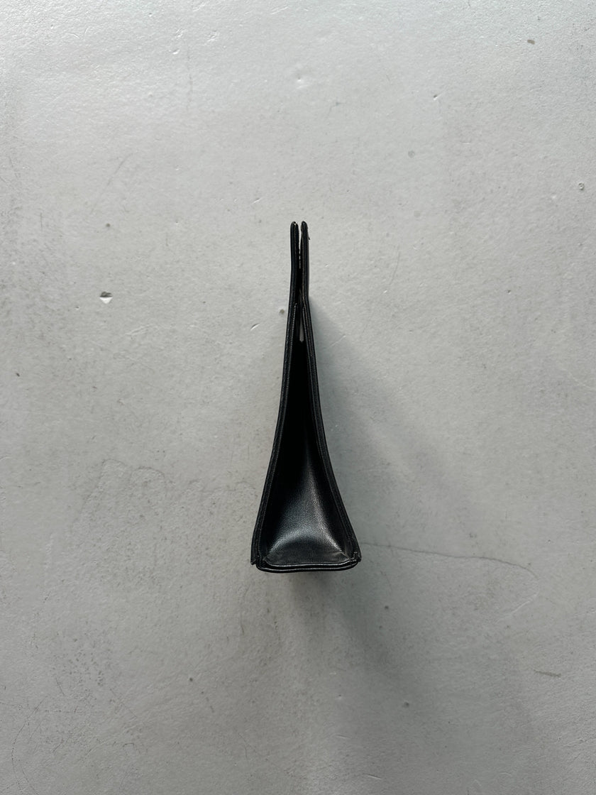 1990s CUT OUT HANDLE LEATHER BAG