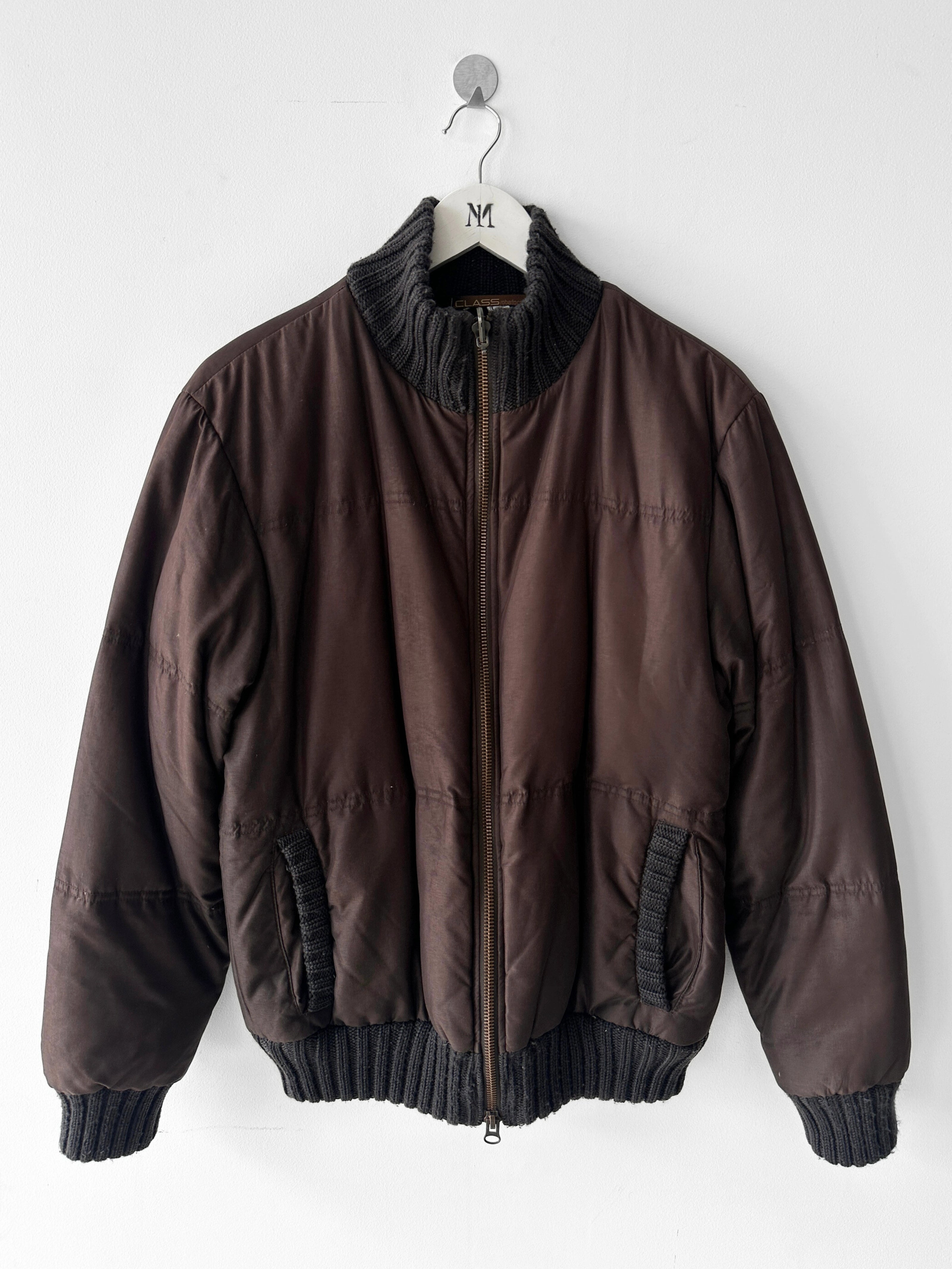 ROBERTO CAVALLI - 1990s BOMBER JACKET WITH KNITTED COLLAR