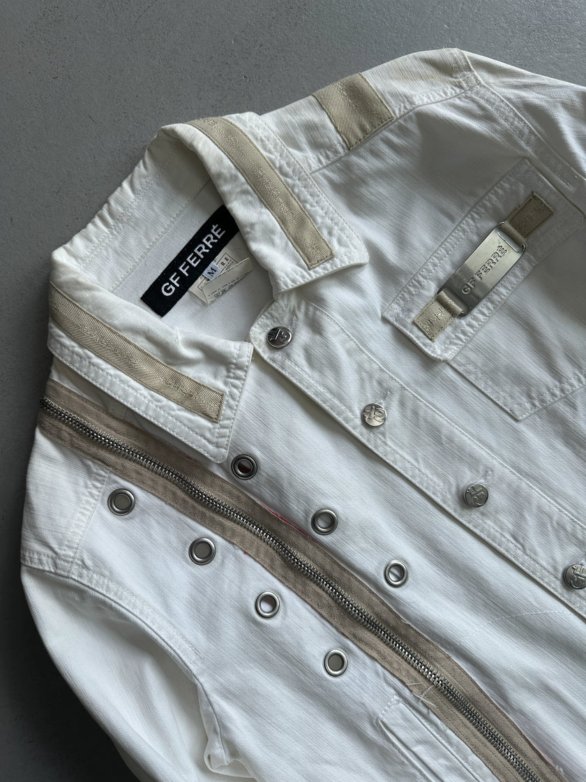GIANFRANCO FERRÉ - 1990s ZIP DETAIL FRONT DENIM JACKET