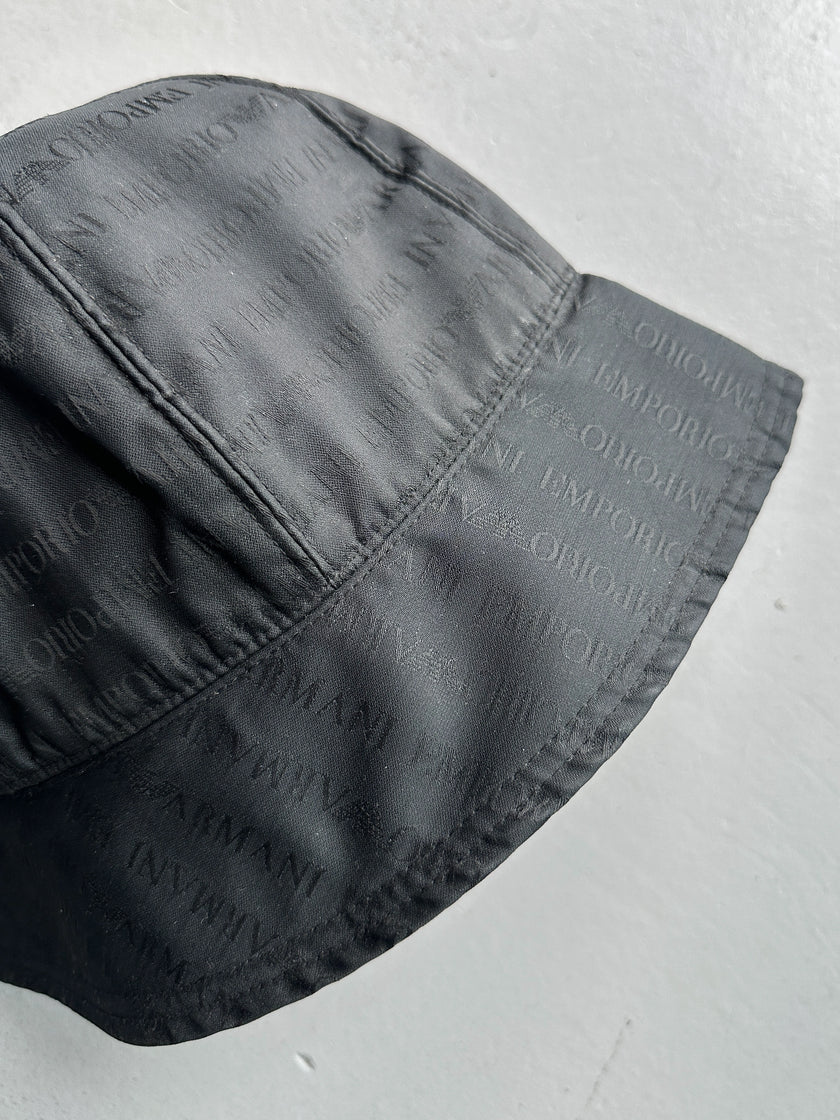 EMPORIO ARMANI - 1990s MONOGRAM TULIP HAT