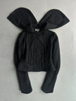 EMPORIO ARMANI - early 2000s FISHTAIL HOOD WOOL JACKET