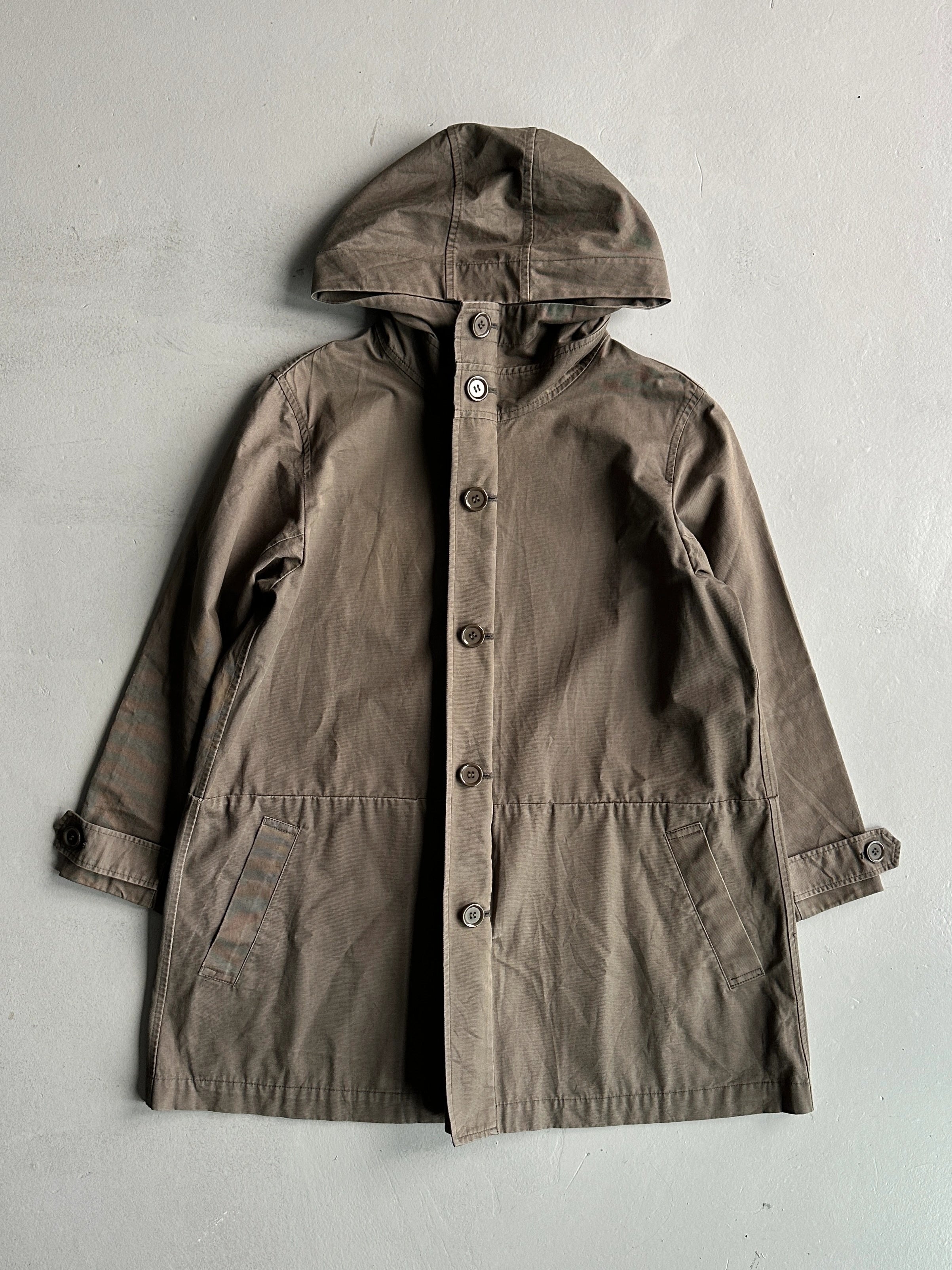 PLANTATION ISSEY MIYAKE -  1990s HOODED TRENCH COAT