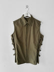 DANIELE ALESSANDRINI - early 2000s VEST SHIRT WITH SIDE BUCKLE STRAPS