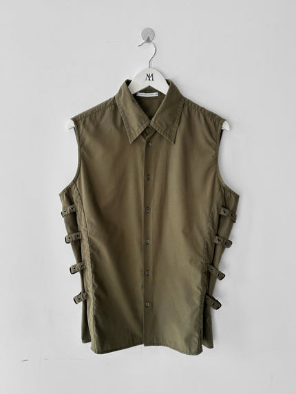 DANIELE ALESSANDRINI - early 2000s VEST SHIRT WITH SIDE BUCKLE STRAPS