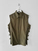 DANIELE ALESSANDRINI - early 2000s VEST SHIRT WITH SIDE BUCKLE STRAPS