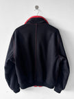 VALENTINO - 1980s FUNNEL NECK BOMBER JACKET WITH CONTRASTING STITCHING DETAILS